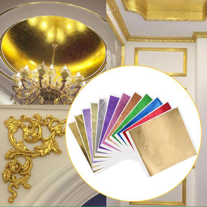 Art Craft Birthday Party - 1000pcs/pack 13cm Leaf Sheets Gold Leaf