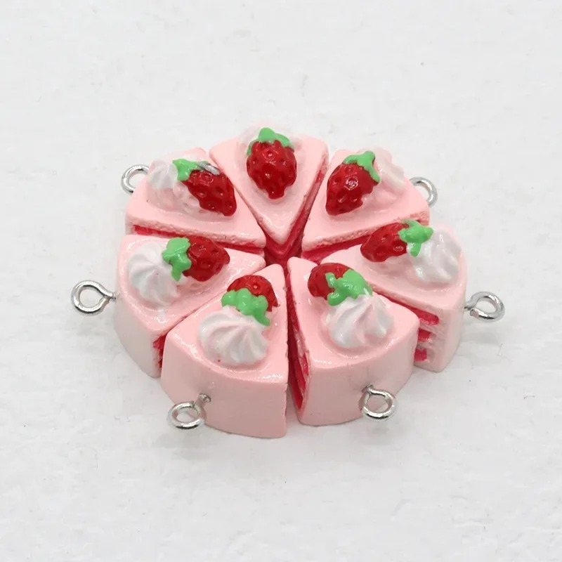 Art Craft Handmade - 10pcs/Pack Simulation 3D Strawberry Layer Cake