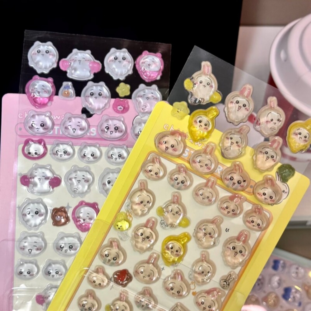 Art Craft Japan - Cute Chiikawa 3D Crystal Embossed Stickers