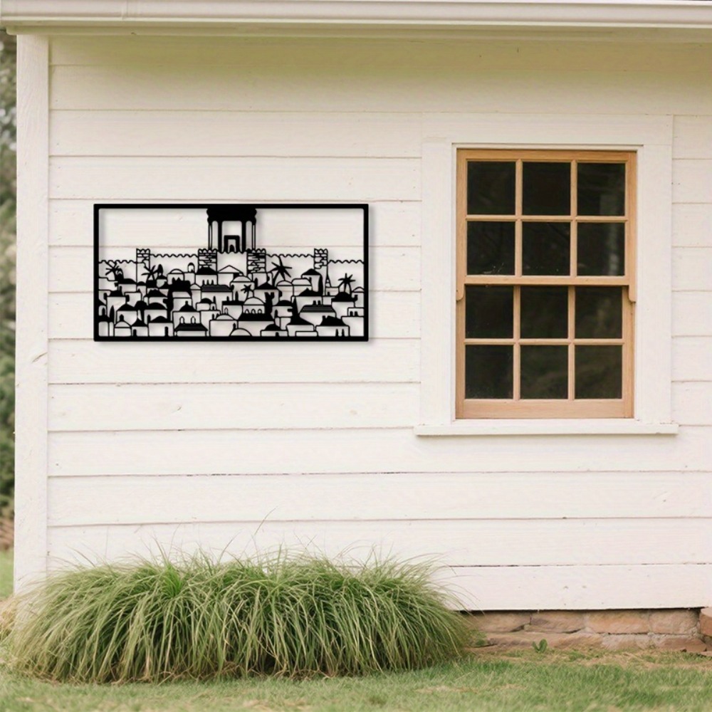Art & Craft Zone - CIFBUY Metal Wall Art Jerusalem Mural