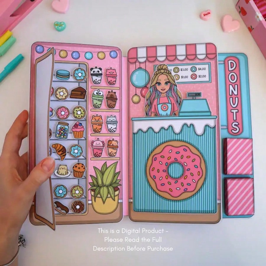 Donut Shop Pretend Play Kit, D - огляд і ціна Art Craft Book