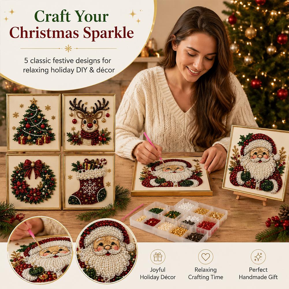 Christmas Santa Claus Pearl Ar - огляд і ціна Art Craft Adult