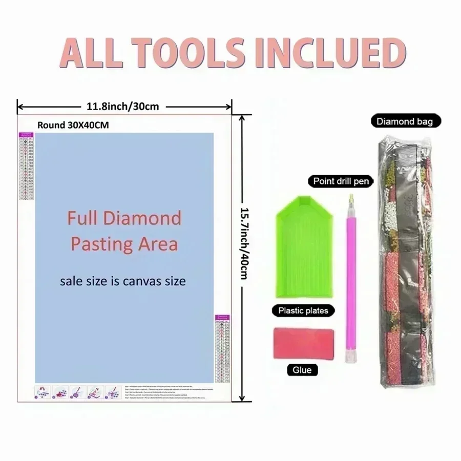 5D DIY Full Round Drill Diamon - огляд і ціна Art Craft Japan