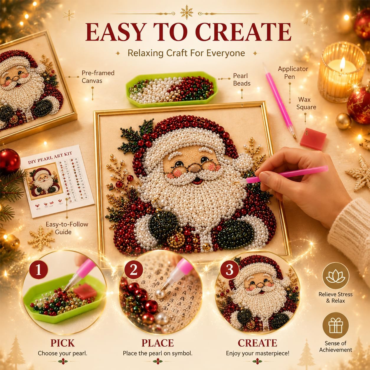 DIY Christmas Pearl Diamond Pa - огляд і ціна Art Craft Adult