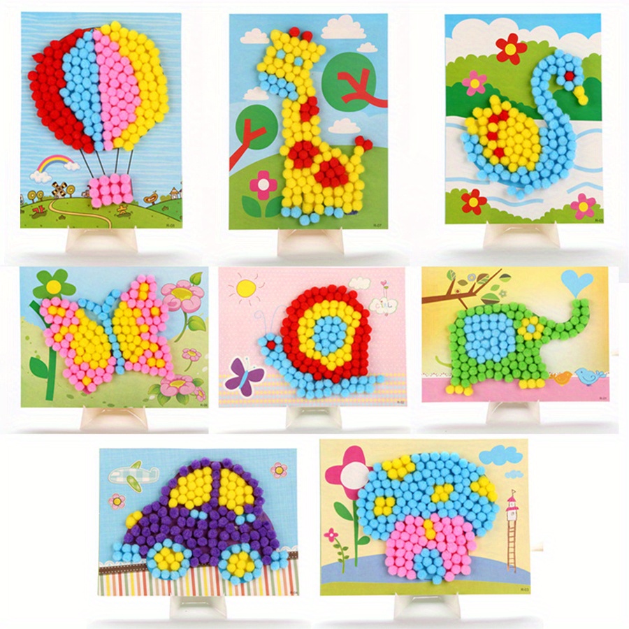 2pcs 16x21cm Colorful Pom-Pom  - огляд і ціна Art Craft Handmade