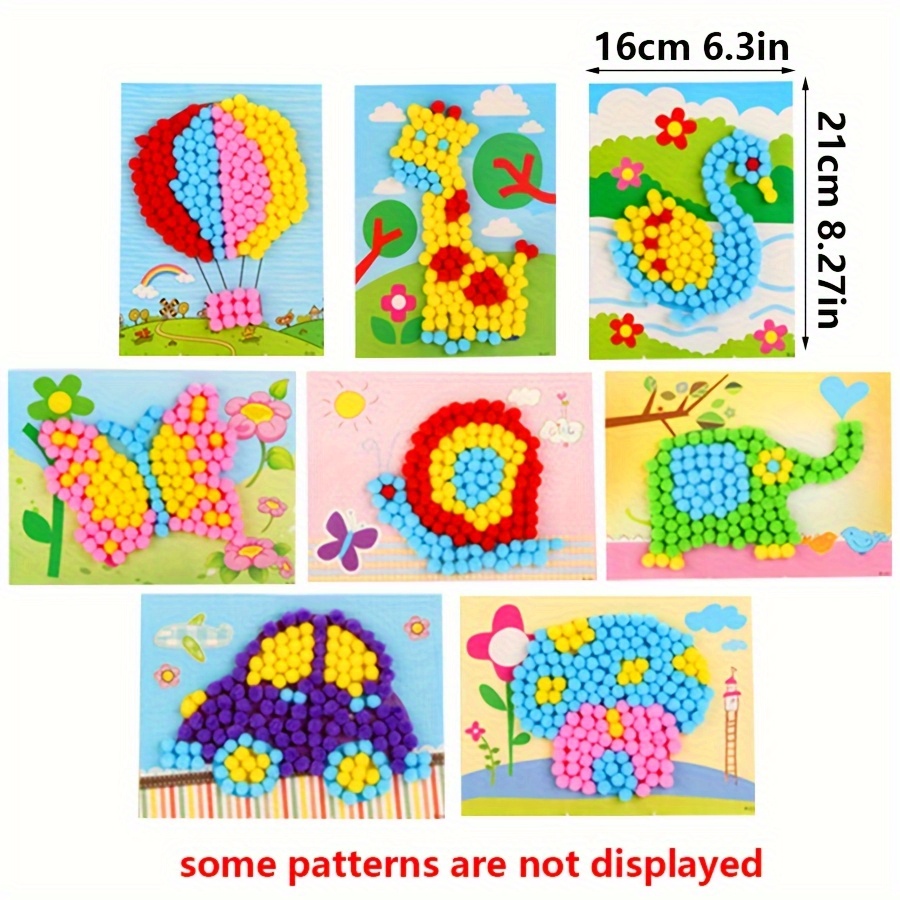 2pcs 16x21cm Colorful Pom-Pom  - огляд і ціна Art Craft Handmade