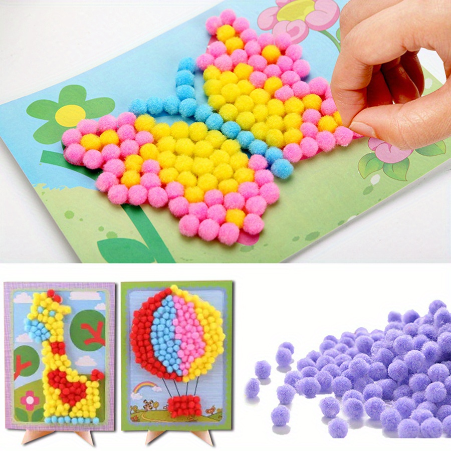 2pcs 16x21cm Colorful Pom-Pom  - огляд і ціна Art Craft Handmade