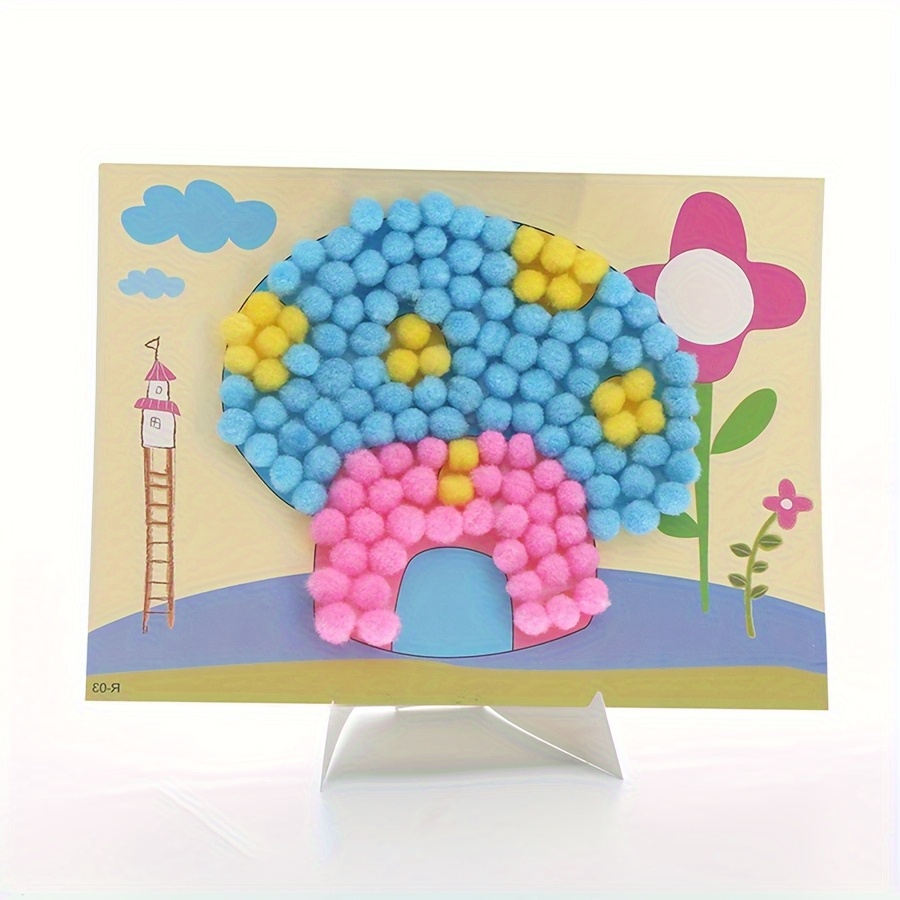 2pcs 16x21cm Colorful Pom-Pom  - огляд і ціна Art Craft Handmade