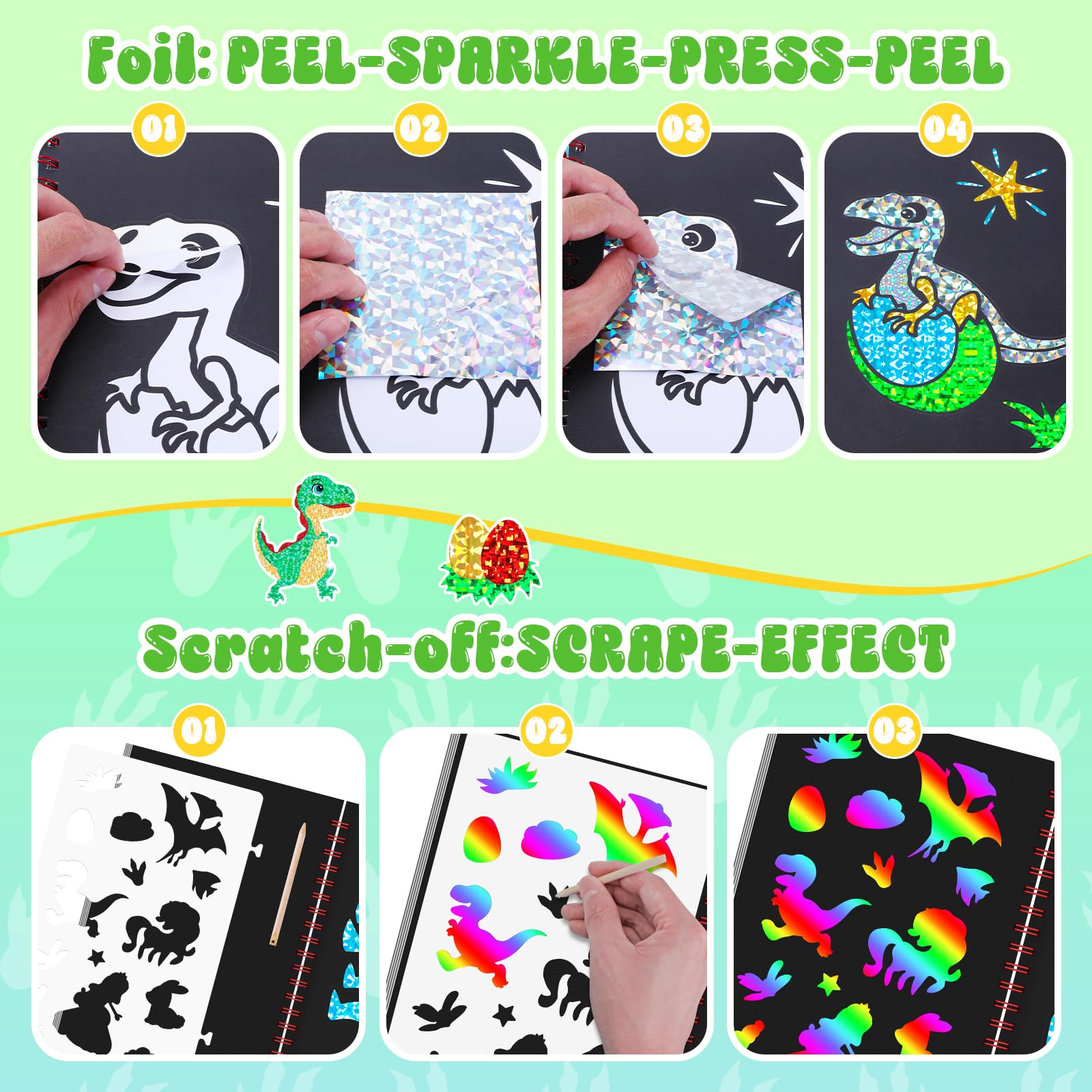Dinosaur Scratch Art Book for  - огляд і ціна Art Craft Book
