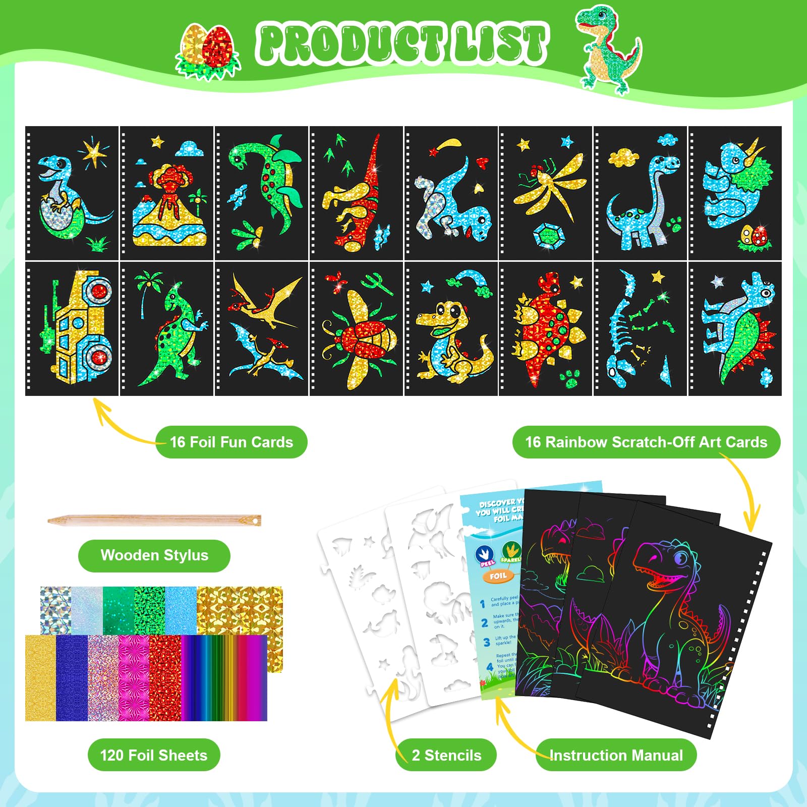 Dinosaur Scratch Art Book for  - огляд і ціна Art Craft Book