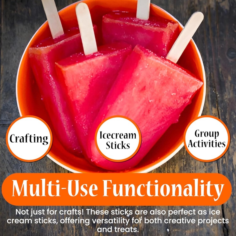 Ice Cream Popsicle Sticks 50pc - огляд і ціна Art Craft With Ice Cream Stick