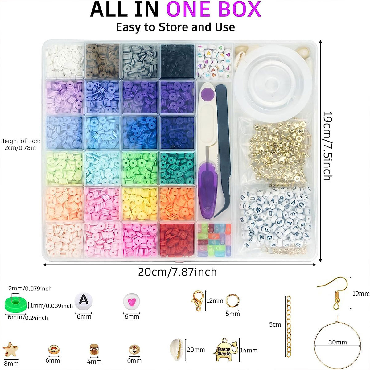 6000 Pcs 24 Colors Flat Round  - огляд і ціна Polymer Clay Set
