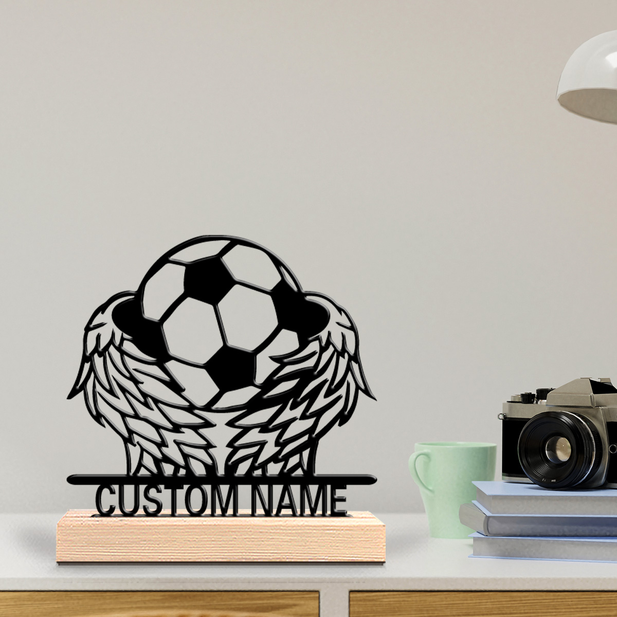 1pc Wing Soccer Custom Text Ti - огляд і ціна Art Craft Gifts
