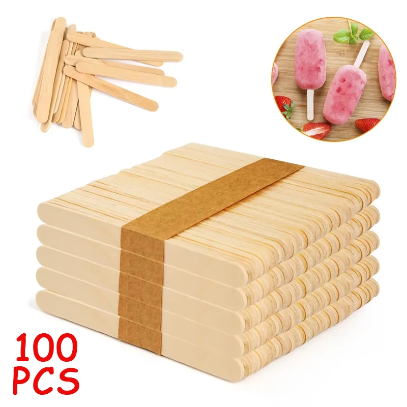 100pcs Ice Cream Popsicle Stic - огляд і ціна Art Craft With Ice Cream Stick