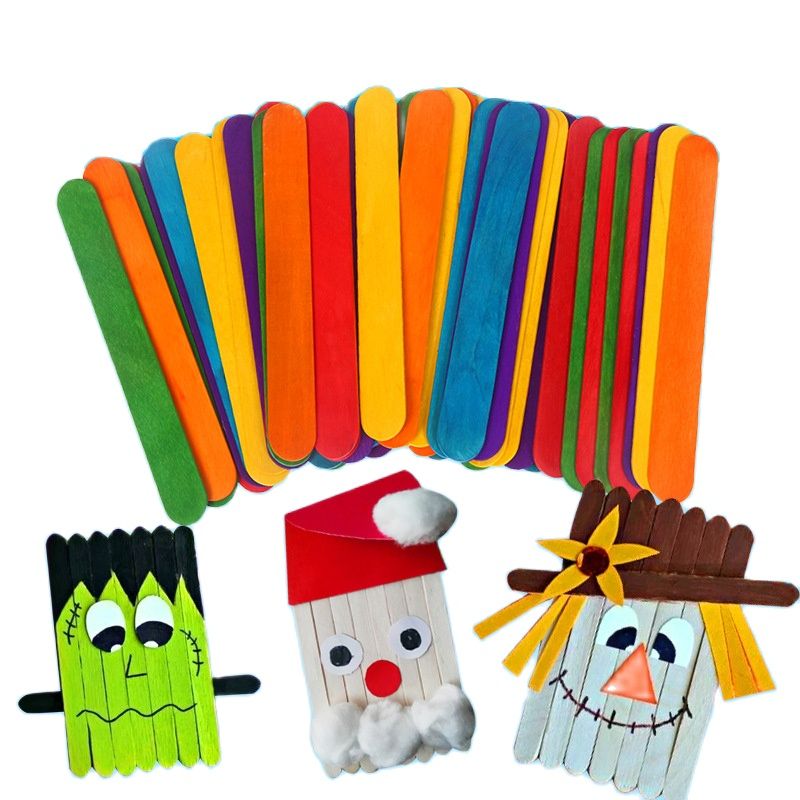 50Pcs DIY Wooden Stick Popsicl - огляд і ціна Art Craft With Ice Cream Stick