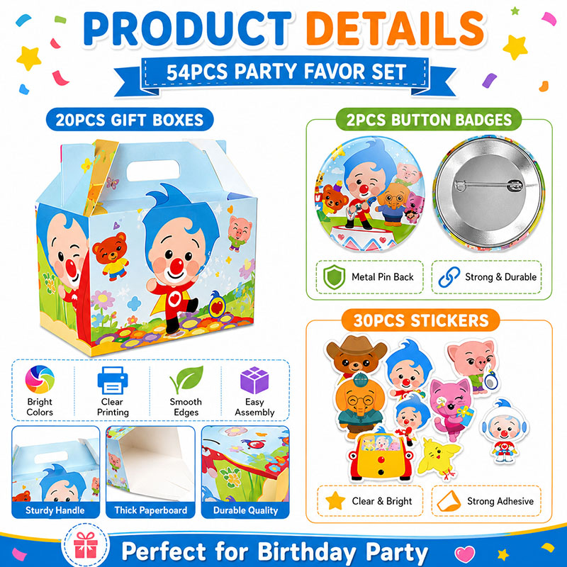 Clown Cartoon Pattern Paper Bo - огляд і ціна Art Craft Birthday Party