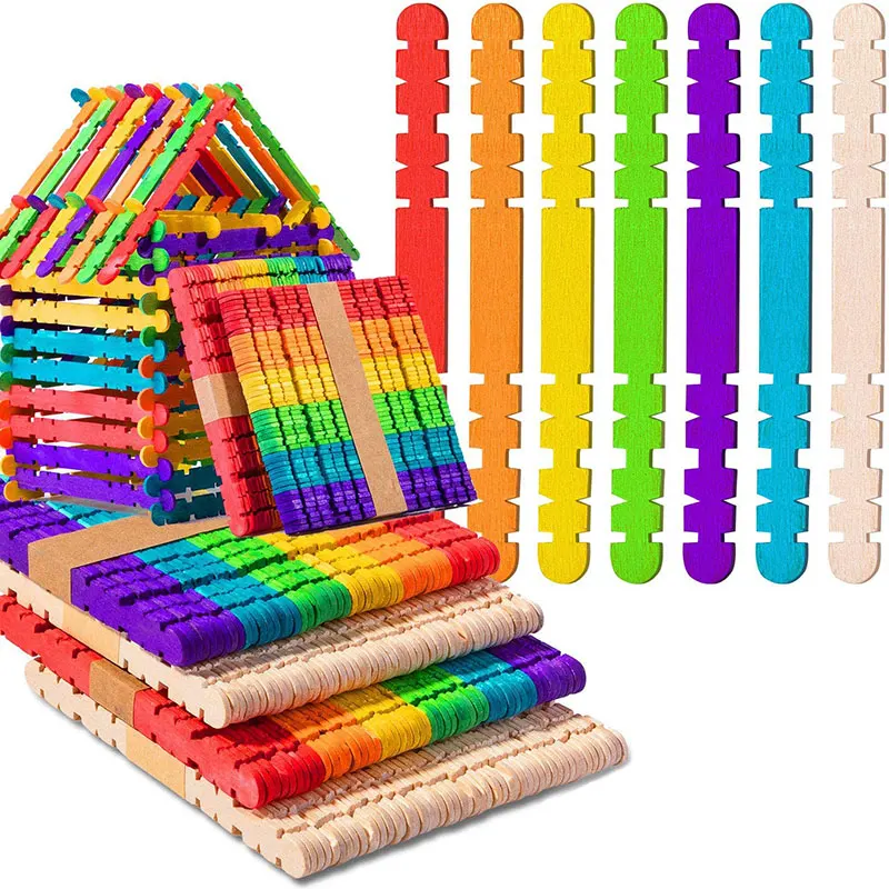 50Pcs Wooden Popsicle Sticks N - огляд і ціна Art Craft With Ice Cream Stick