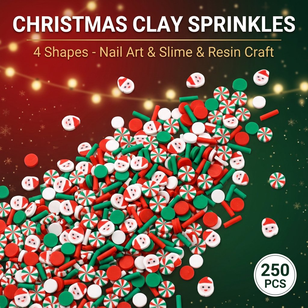 250pcs Christmas Polymer Clay  - огляд і ціна Art Craft Birthday Party