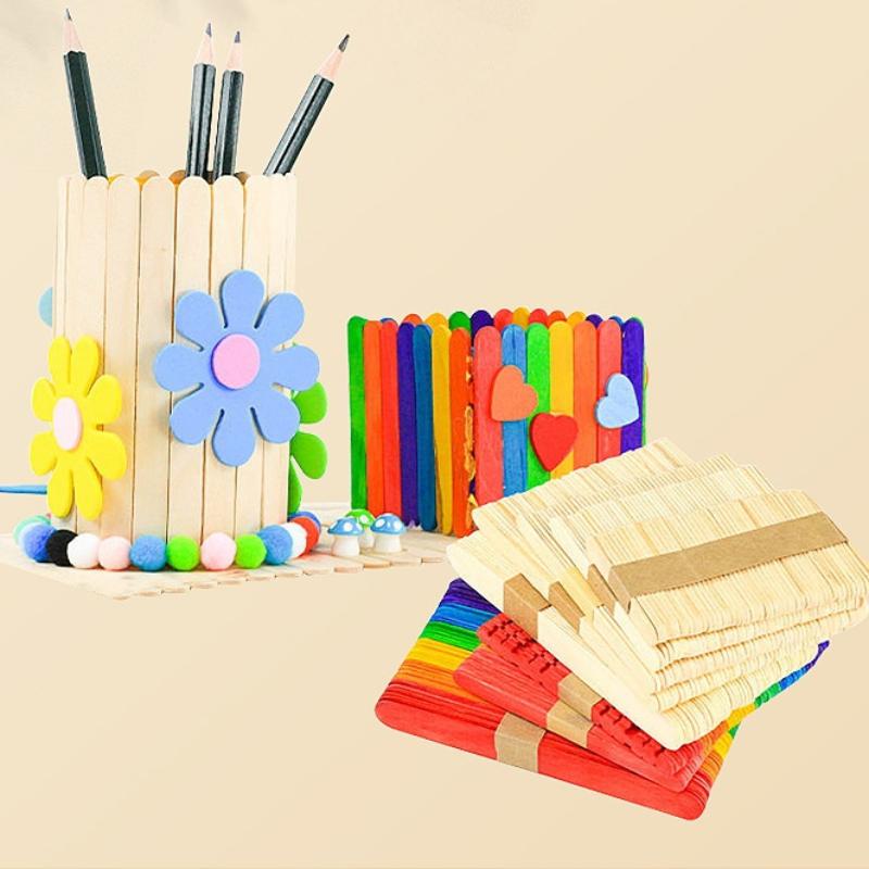 textureColorful Popsicle Stick - огляд і ціна Art Craft With Ice Cream Stick
