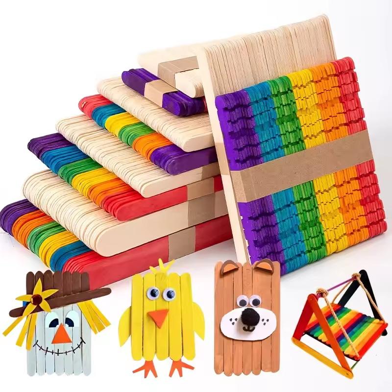 textureColorful Popsicle Stick - огляд і ціна Art Craft With Ice Cream Stick