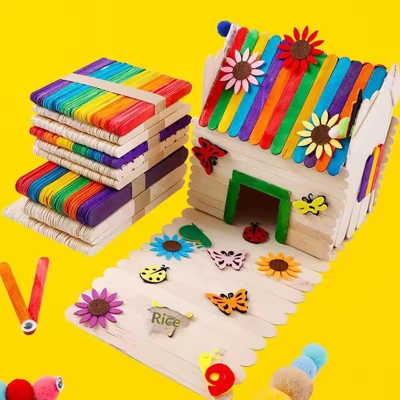 textureColorful Popsicle Stick - огляд і ціна Art Craft With Ice Cream Stick