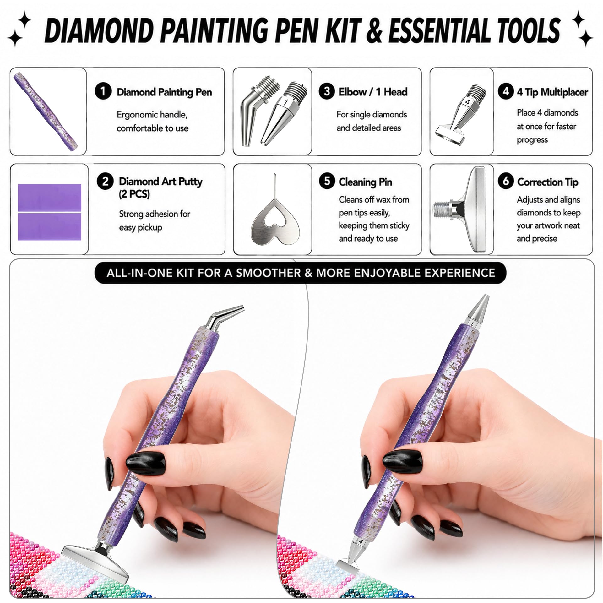 Diamond painting art pen, with - огляд і ціна Art Craft Adult