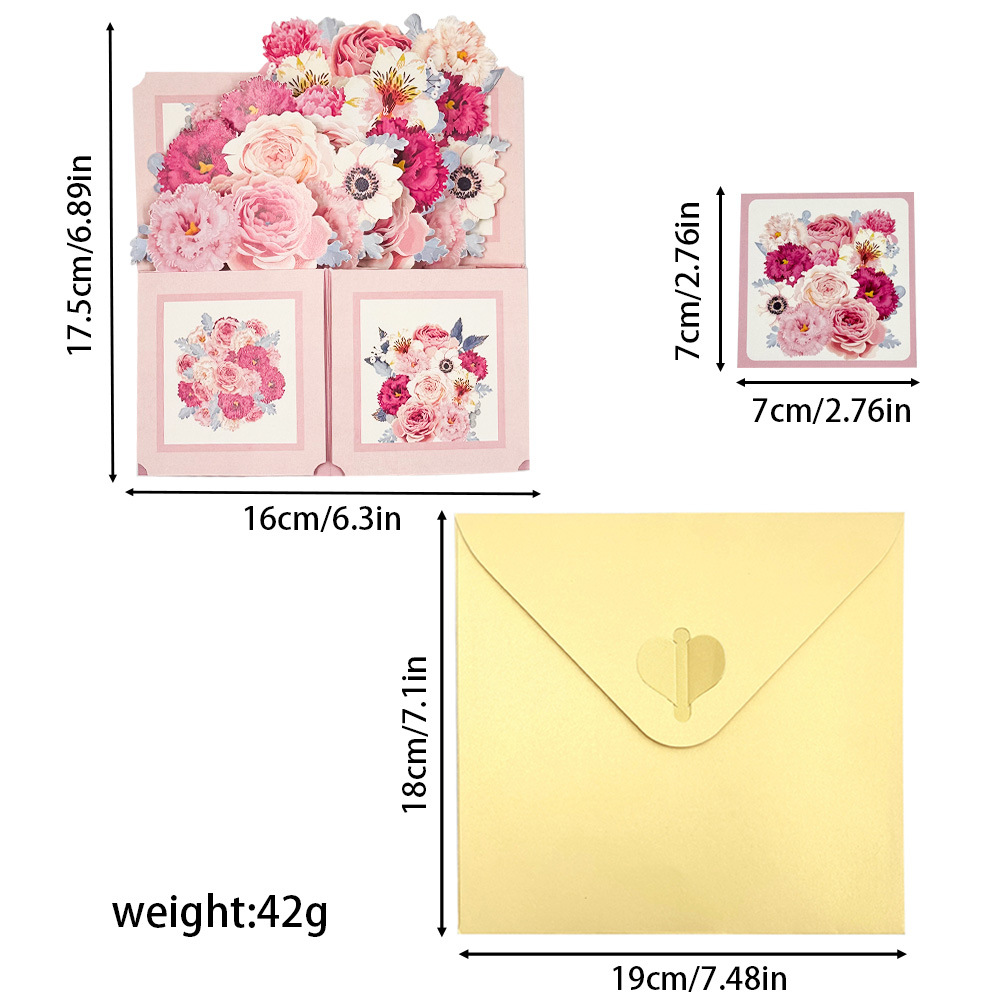 3D Rose Pop Up Card w/ Envelop - огляд і ціна Art Craft Movement