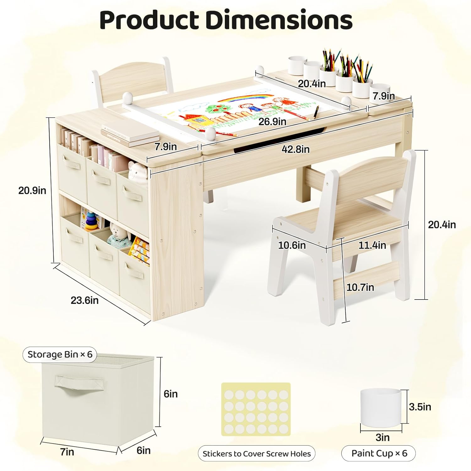 3 in 1 Kids Art Table and Chai - огляд і ціна School Of Art X Craft
