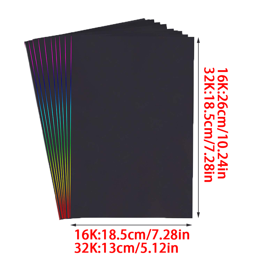 10/30pcs Rainbow Scratch Paper - огляд і ціна Art Craft Birthday Party