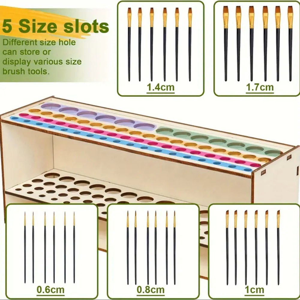 67-Slot Wooden Brush Holder Pr - огляд і ціна Art Craft Japan