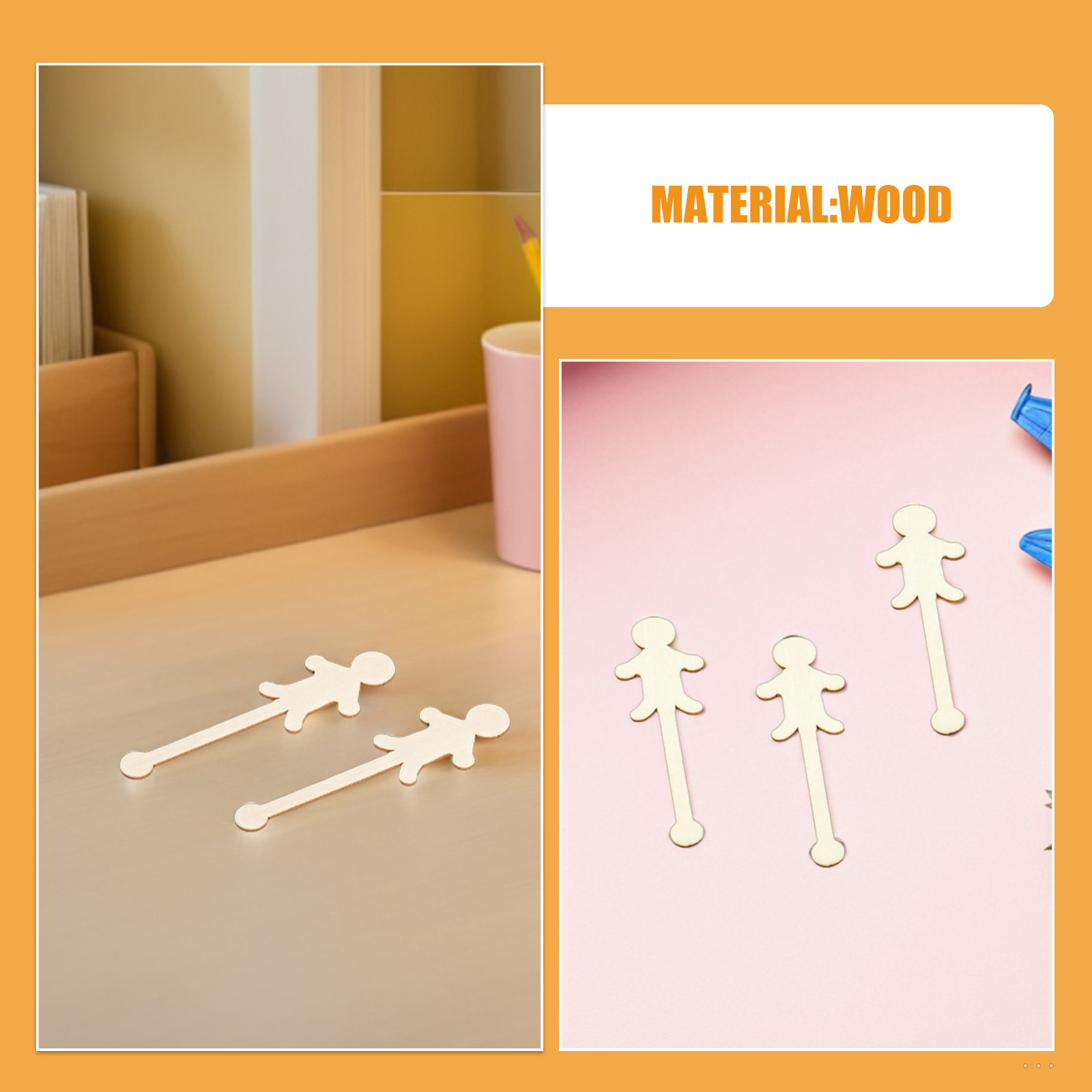 100Pcs Adorable People Figure  - огляд і ціна Art Craft With Ice Cream Stick
