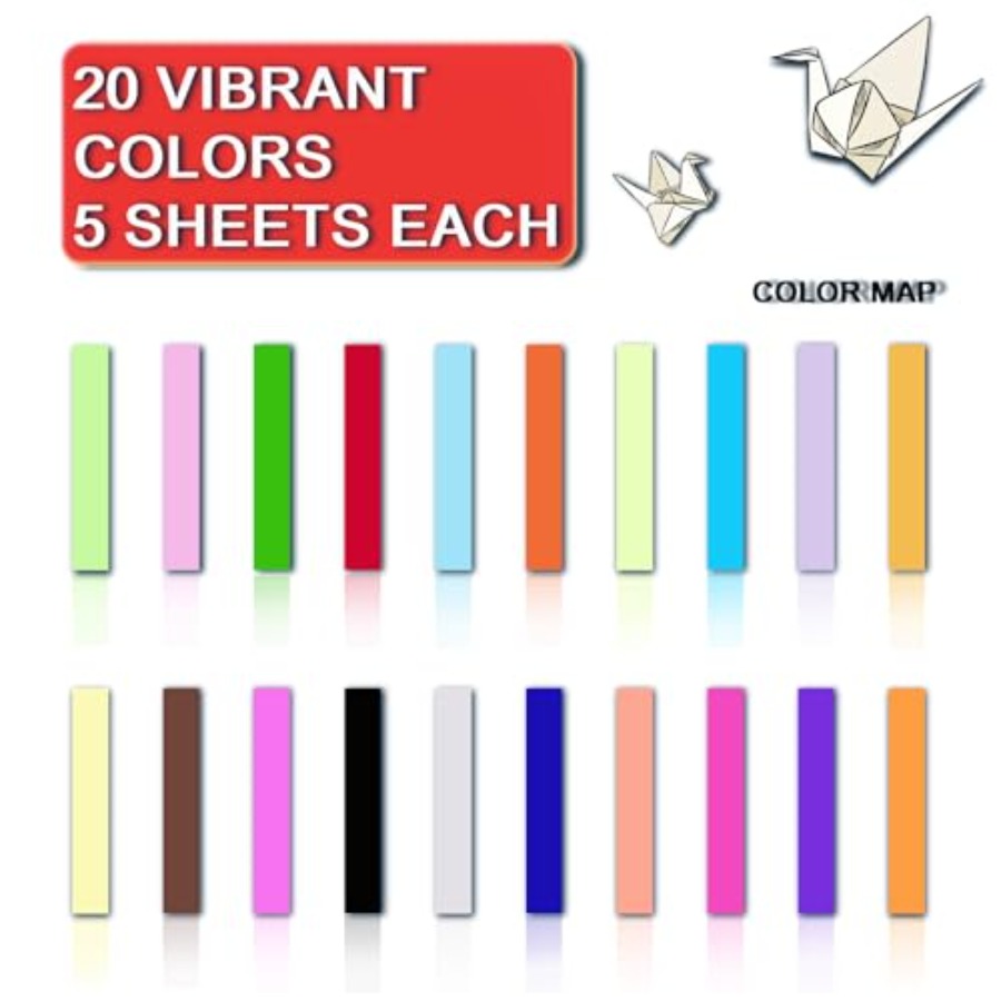 Origami Paper, 20 Colors Origa - огляд і ціна Art Craft Paper