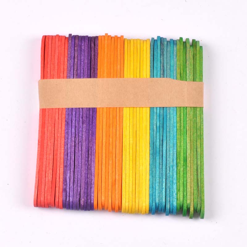 50Pcs/Lot Natural Wood & Color - огляд і ціна Art Craft With Ice Cream Stick