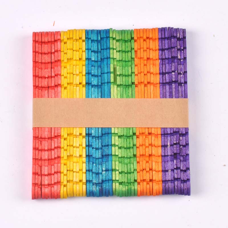 50Pcs/Lot Natural Wood & Color - огляд і ціна Art Craft With Ice Cream Stick
